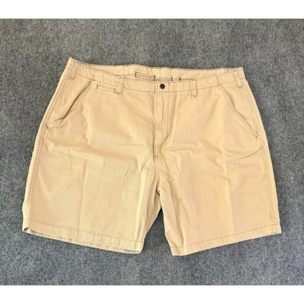 Ralph Lauren Men's Belt Back Khaki Chino Shorts 100% Cotton Inseam 8" Size 42
